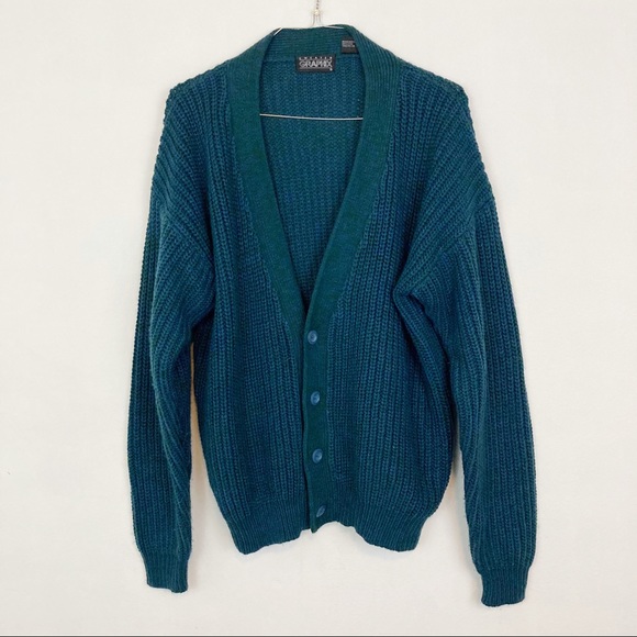 Vintage Sweaters - Vintage Sweater Graphix Grandpa Cardigan Medium